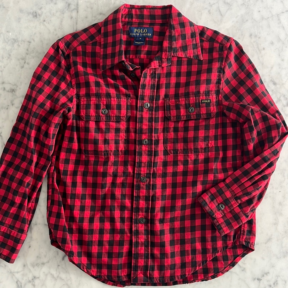 Polo Ralph Lauren boys button down check dress shirt